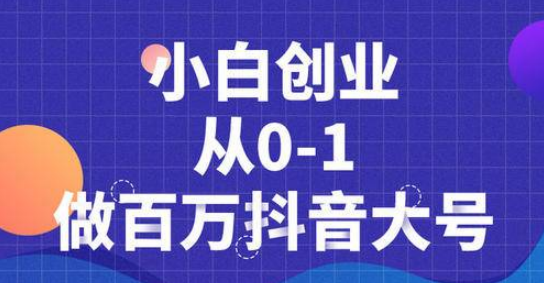 蛋解创业抖音短视频从0到1做百万大号，爆款内容策划，产品千万级别的曝光！-千木学社