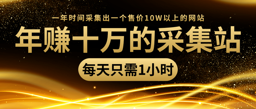 年赚十万的采集站，每天却只需要1小时，一年时间采集出一个售价10W以上的网站-千木学社