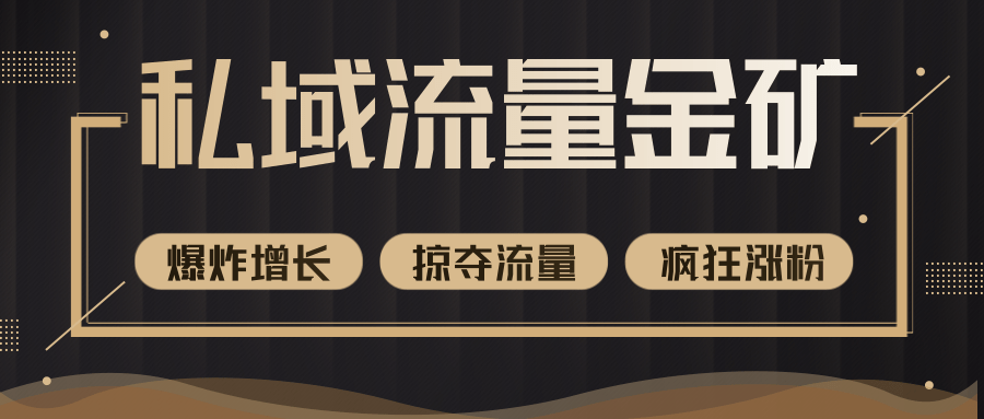 价值2200元私域流量的金矿，循环获取各大媒体精准流量，无限复制网红的精准流量！-千木学社