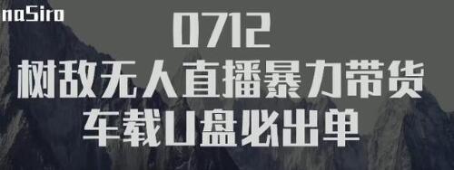 树敌‮习研‬社抖音无人直播暴力带货车载U盘必出单，单号单日产出300纯利润-千木学社