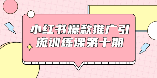 小红书爆款推广引流训练课第十期，手把手带你玩转小红书，轻松月入过万-千木学社