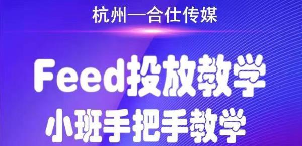 合仕传媒Feed投放教学，手把手教学，开车烧钱必须自己会-千木学社