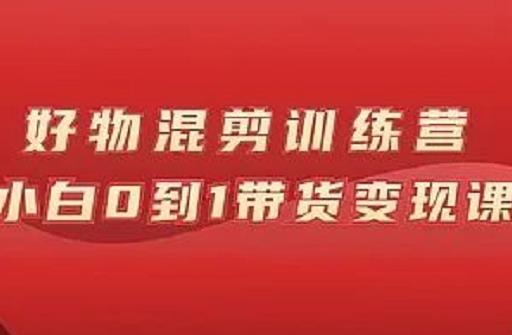 万三好物混剪训练营：小白0到1带货变现课-千木学社