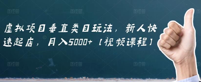 虚拟项目垂直类目玩法，新人快速起店，月入5000+【视频课程】-千木学社