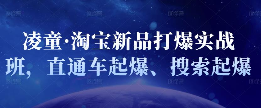 凌童·淘宝新品打爆实战班，直通车起爆、搜索起爆-千木学社