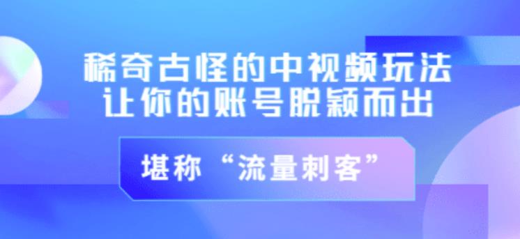 不讲李·稀奇古怪的冷门中视频冷门玩法，让你的账号脱颖而出，成为流量刺客！（图文+视频）-千木学社