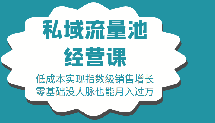 16堂私域流量池经营课：低成本实现指数级销售增长，零基础没人脉也能月入过万-千木学社