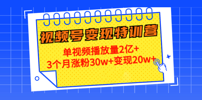 21天视频号变现特训营：单视频播放量2亿+3个月涨粉30w+变现20w+（第14期）-千木学社