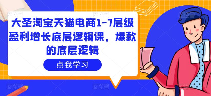 大圣淘宝天猫电商1-7层级盈利增长底层逻辑课，爆款的底层逻辑-千木学社