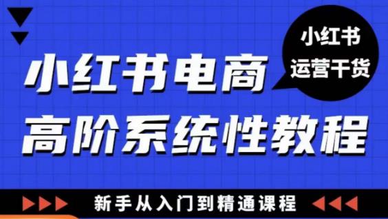 小红书电商高阶系统教程，新手从入门到精通系统课-千木学社