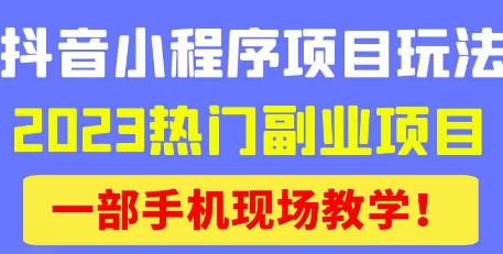 抖音小程序9.0新技巧，2023热门副业项目，动动手指轻松变现-千木学社