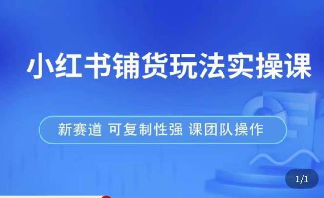 小红书铺货玩法实操课，流量大，竞争小，非常好做，新赛道，可复制性强，可团队操作-千木学社