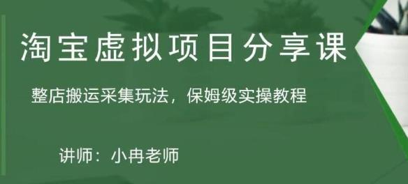 淘宝虚拟整店搬运采集玩法分享课：整店搬运采集玩法，保姆级实操教程-千木学社