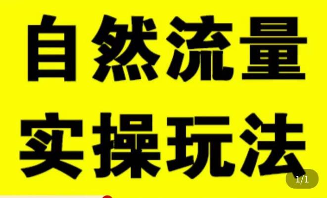 拼多多自然流量天花板，拼多多自然流的实操玩法，自然流量是怎么来的，如何开车带来自然流等知识-千木学社