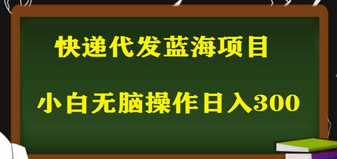 2023最新蓝海快递代发项目，小白零成本照抄也能日入300+-千木学社