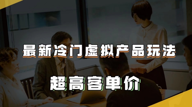 最新冷门虚拟产品玩法，超高客单价，月入2-3万＋【揭秘】-千木学社