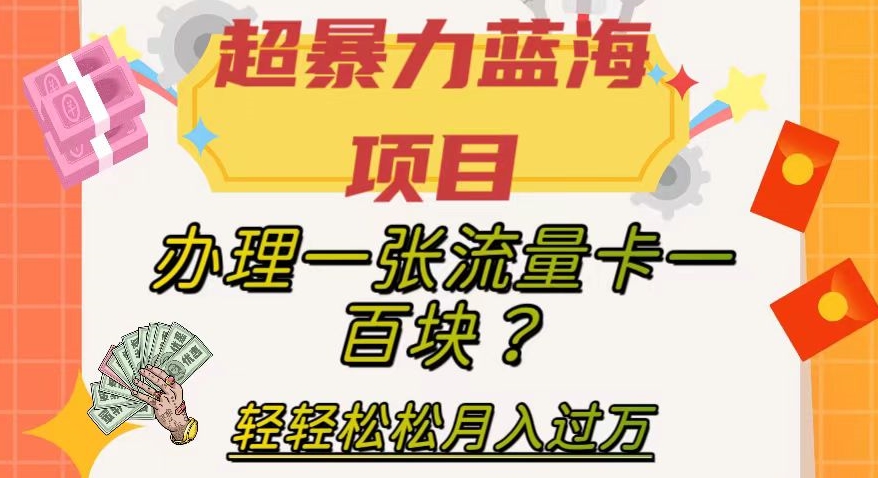 超暴力蓝海项目，办理一张流量卡一百块？轻轻松松月入过万，保姆级教程【揭秘】-千木学社