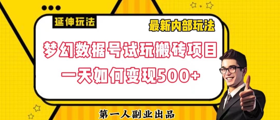 数据号回归玩法游戏试玩搬砖项目再创日入500+【揭秘】-千木学社