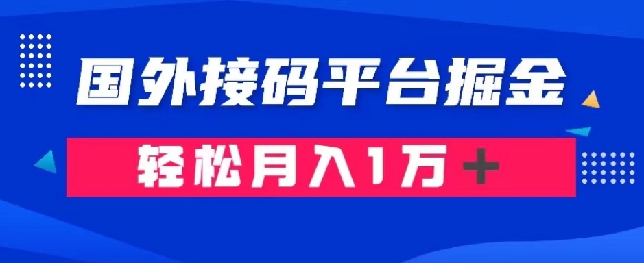 通过国外接码平台掘金：成本1.3，利润10＋，轻松月入1万＋【揭秘】-千木学社