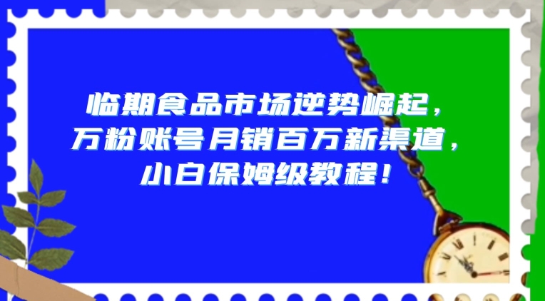 临期食品市场逆势崛起，万粉账号月销百万新渠道，小白保姆级教程【揭秘】-千木学社