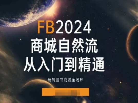 2024Faceboo商城自然流(从入门到精通)，玩转脸书商城全闭环-千木学社