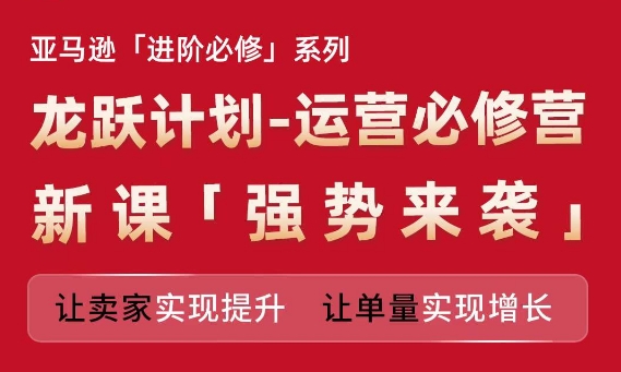 亚马逊进阶必修系列，龙跃计划-运营必修营新课，让卖家实现提升 让单量实现增长-千木学社