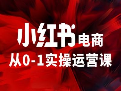 小红书电商从0-1实操运营课，让你从小白到精英-千木学社