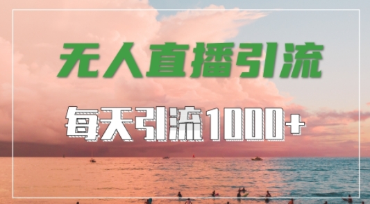 抖音快手视频号全平台通用，无人直播引流法，超暴力引流1000+高质量精准创业粉【揭秘】-千木学社